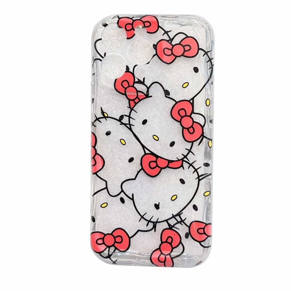 iPhone Phone Case Hello Kitty Pattern Transparent Case - Picture 4 of 4